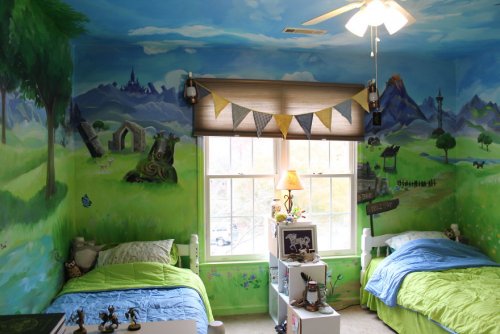 Художница из США превратила комнату сестёр в фантастический мир The Legend of Zelda (10 фото)